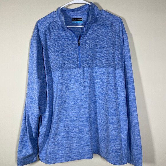 PGA Tour Other - PGA Tour Men's Long Sleeve 1/4 Zip Light Blue Pullover Golf Shirt Large!